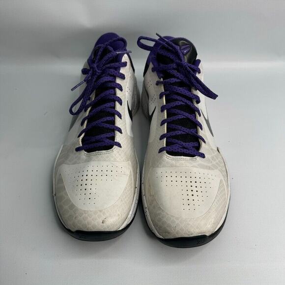 Nike Zoom Kobe 5 V Inline White‎ Black Varsity Purple 386429 101 Size 13 (READ) main image 10